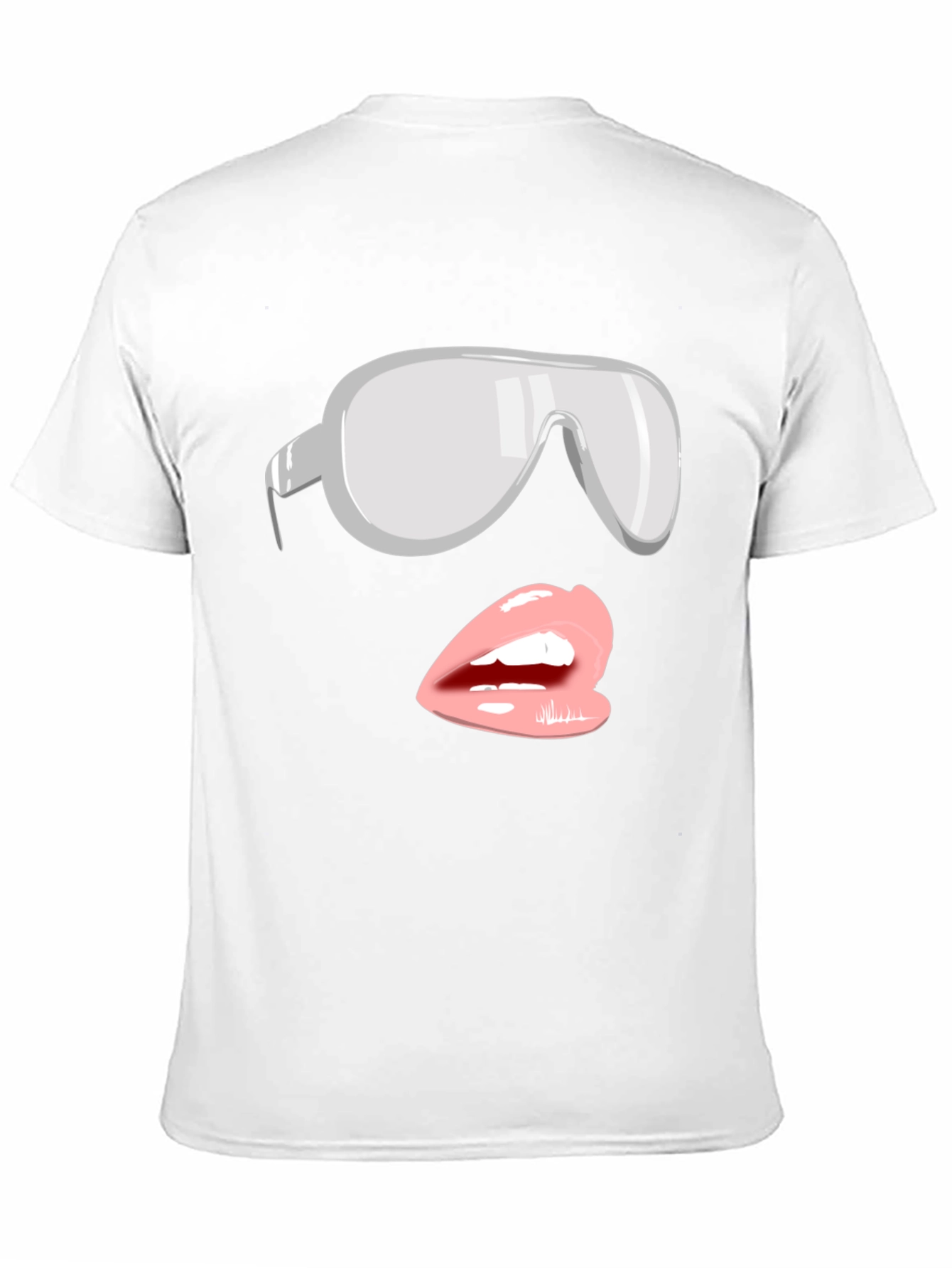 Sunglasses & Lips Graphic Tee - Stylish Black T-Shirt