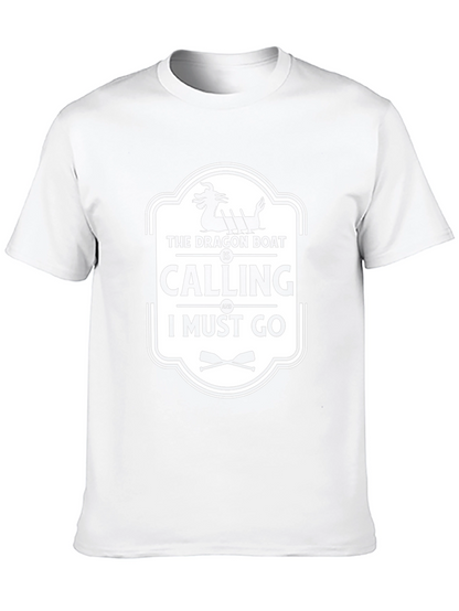 Dragon Boat Calling Black Graphic Tee