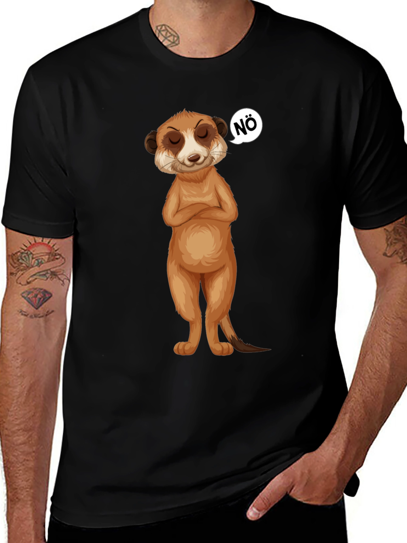 Funny Meerkat Nö T-Shirt - Sarcastic Nope Tee