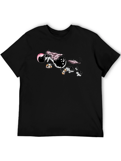 Cool Cartoon Horse Tee - Unisex Black Shirt