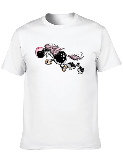 Cool Cartoon Horse Tee - Unisex Black Shirt