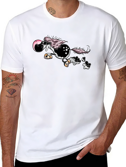 Cool Cartoon Horse Tee - Unisex Black Shirt
