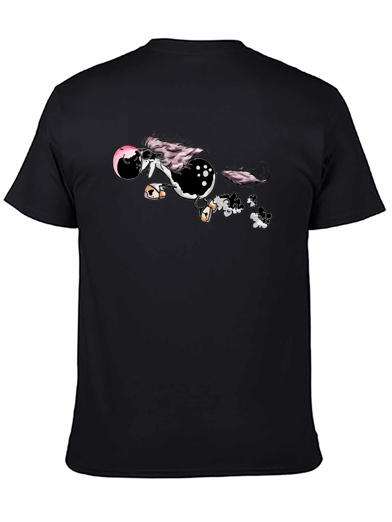 Cool Cartoon Horse Tee - Unisex Black Shirt
