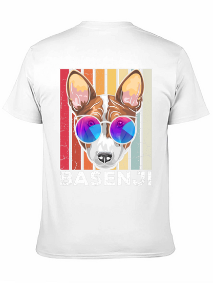 Basenji Dog Retro Sunglasses Graphic T-Shirt