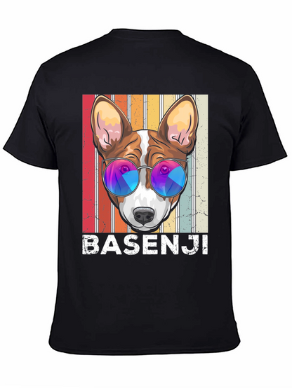 Basenji Dog Retro Sunglasses Graphic T-Shirt