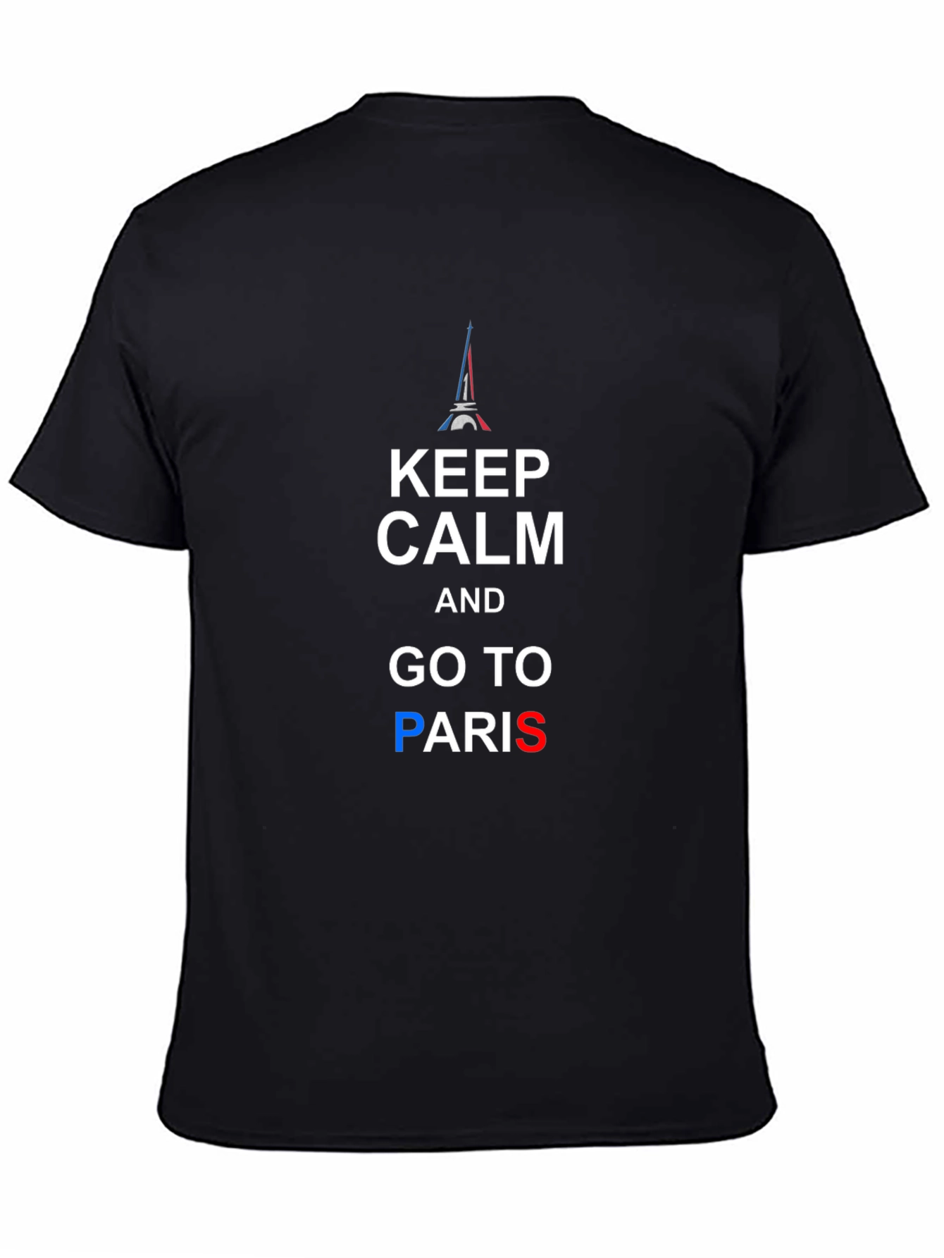 Keep Calm and Go To Paris Black T-Shirt
