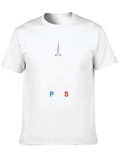 Keep Calm and Go To Paris Black T-Shirt