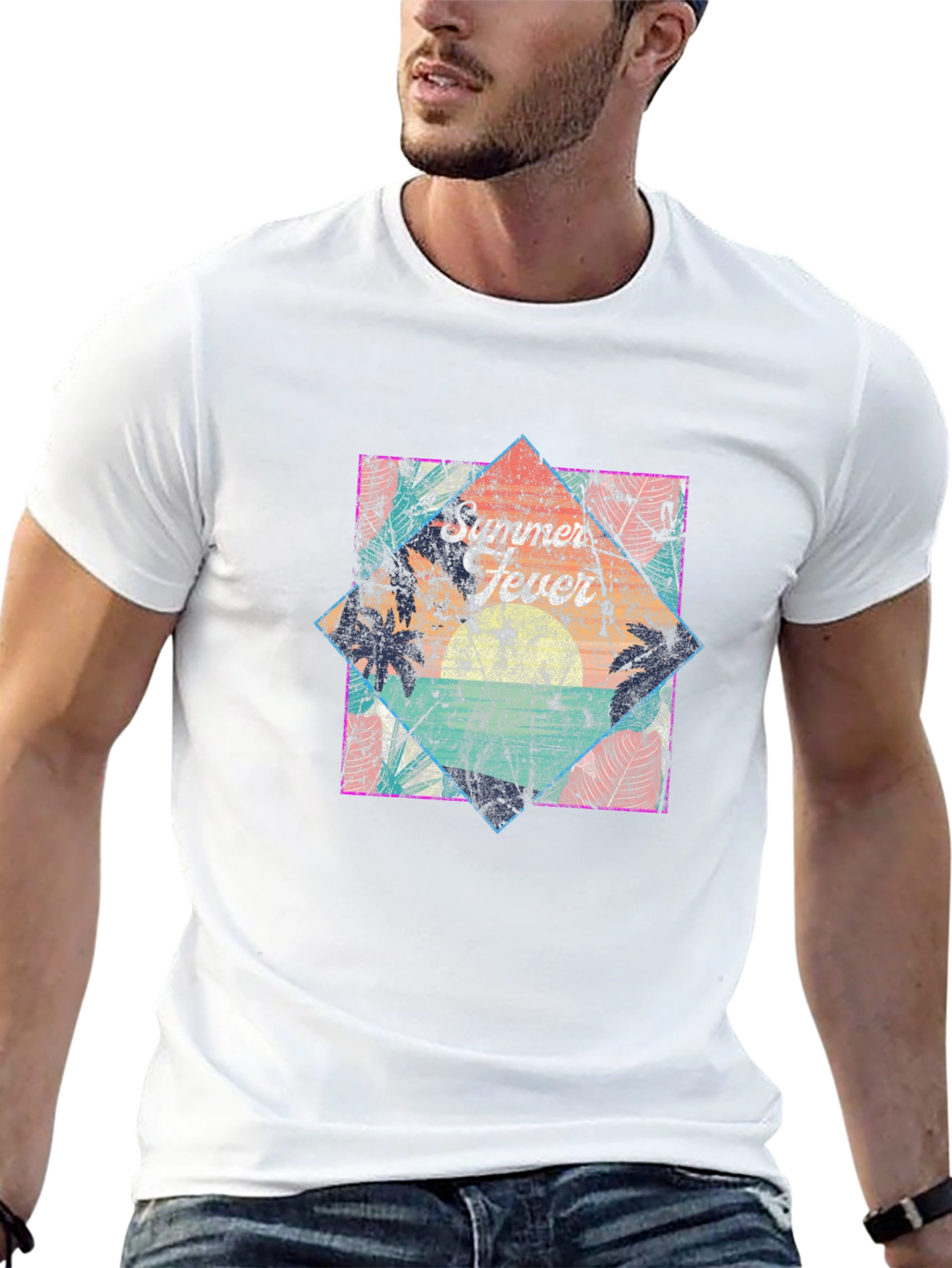 Retro Sunset Beach T-Shirt