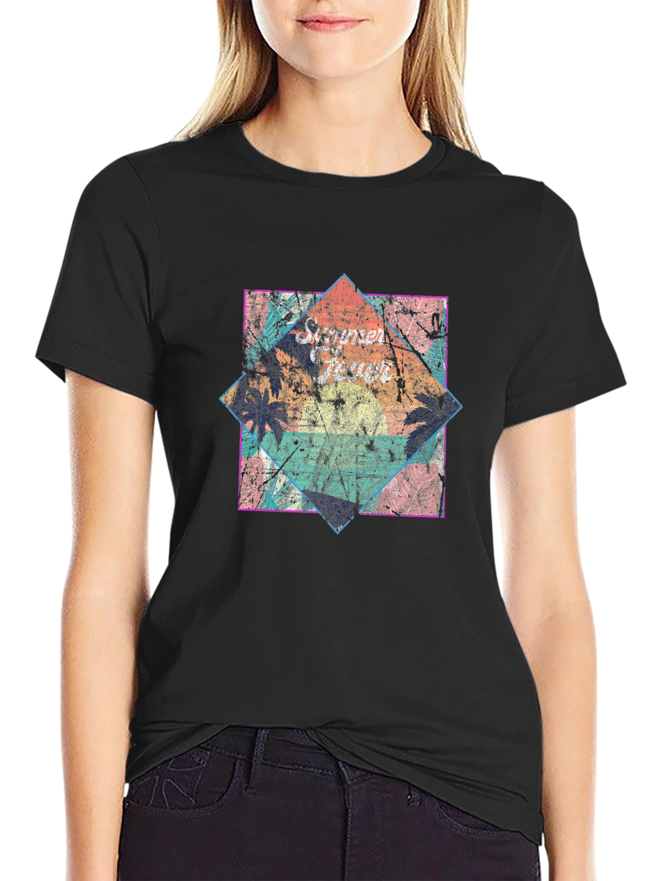 Retro Sunset Beach T-Shirt
