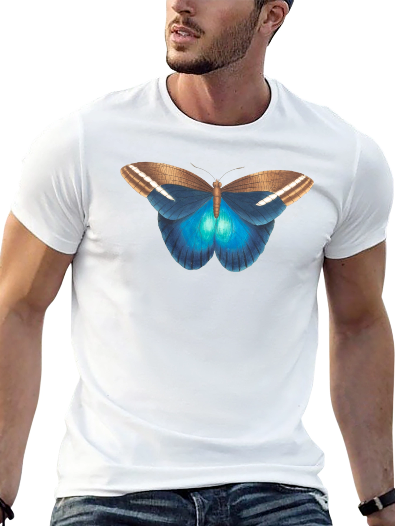 Butterfly Graphic Tee - Stylish Black T-Shirt