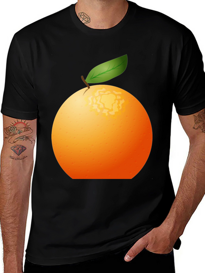 Orange Graphic Tee - Fresh Fruit Design