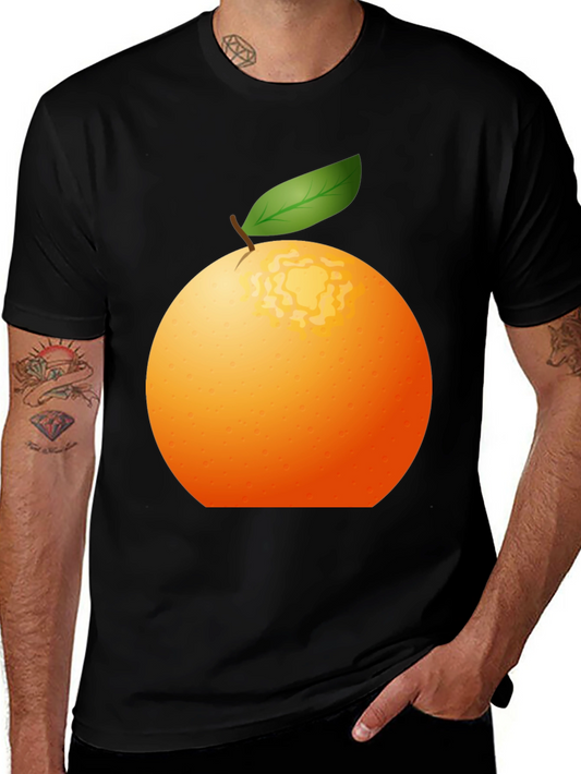 Orange Graphic Tee - Fresh Fruit Design