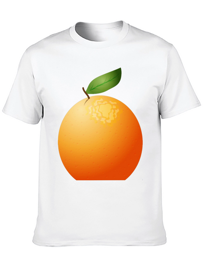 Orange Graphic Tee - Fresh Fruit Design