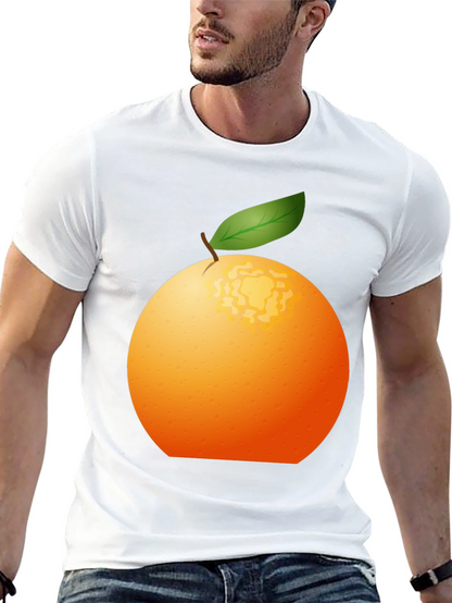 Orange Graphic Tee - Fresh Fruit Design