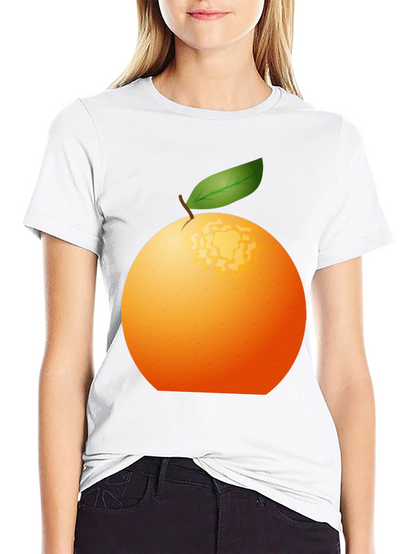 Orange Graphic Tee - Fresh Fruit Design