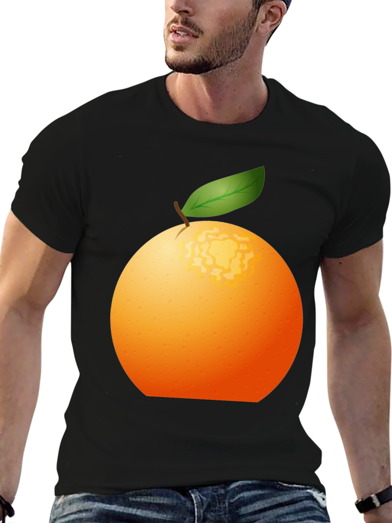 Orange Graphic Tee - Fresh Fruit Design