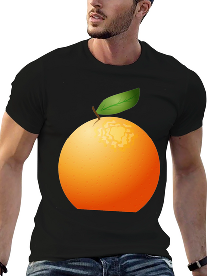 Orange Graphic Tee - Fresh Fruit Design