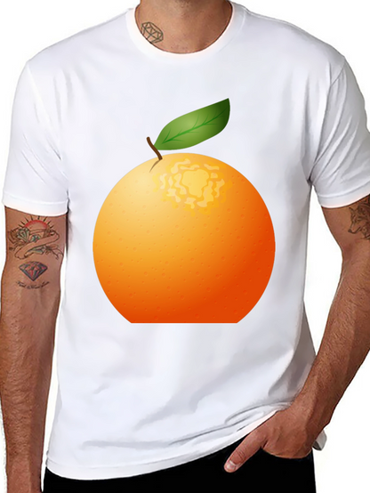 Orange Graphic Tee - Fresh Fruit Design