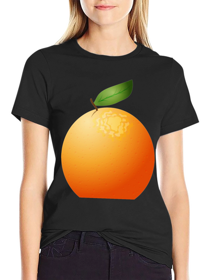 Orange Graphic Tee - Fresh Fruit Design