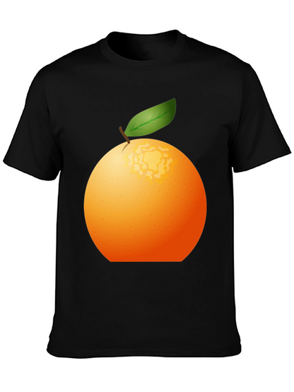 Orange Graphic Tee - Fresh Fruit Design