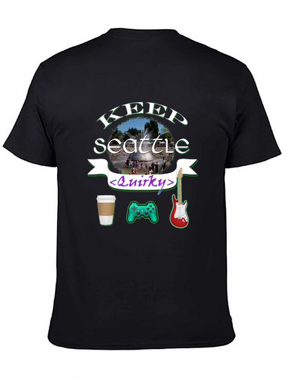 Keep Seattle Quirky T-Shirt Coffee Gaming Music
