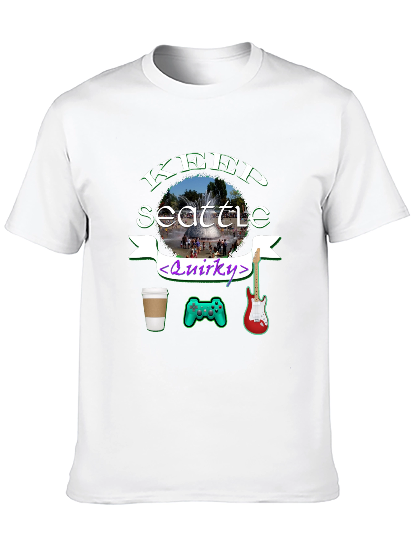 Keep Seattle Quirky T-Shirt Coffee Gaming Music