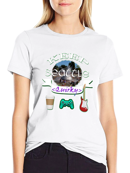Keep Seattle Quirky T-Shirt Coffee Gaming Music
