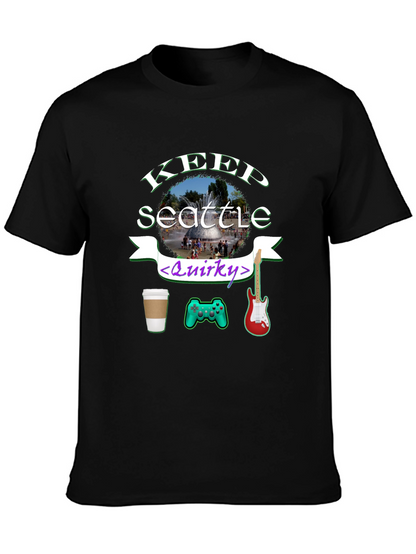Keep Seattle Quirky T-Shirt Coffee Gaming Music