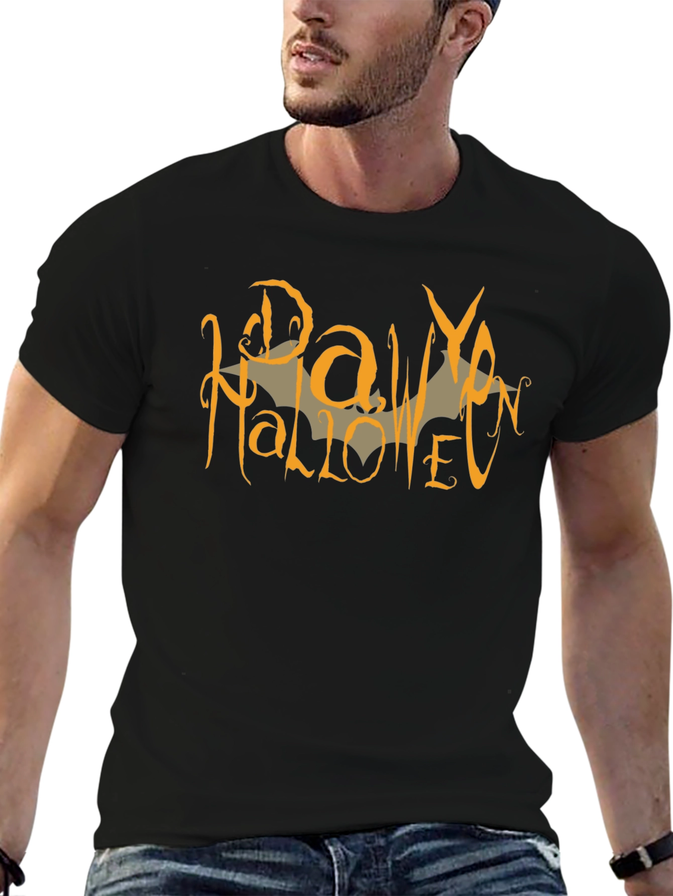 Raw Halloween Graphic Tee - Mens Black Cotton Shirt