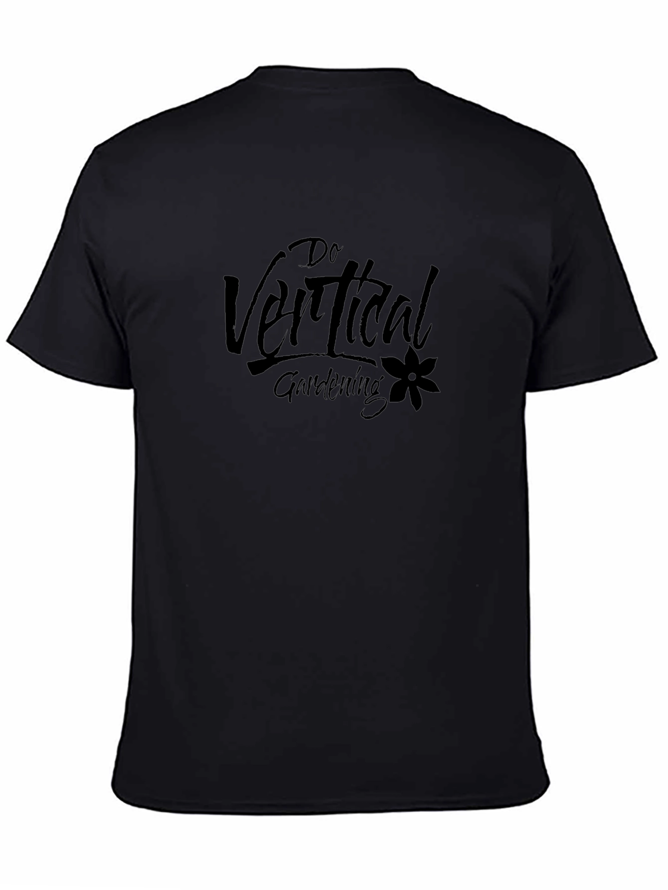 Do Vertical Gardening Black Graphic T-Shirt