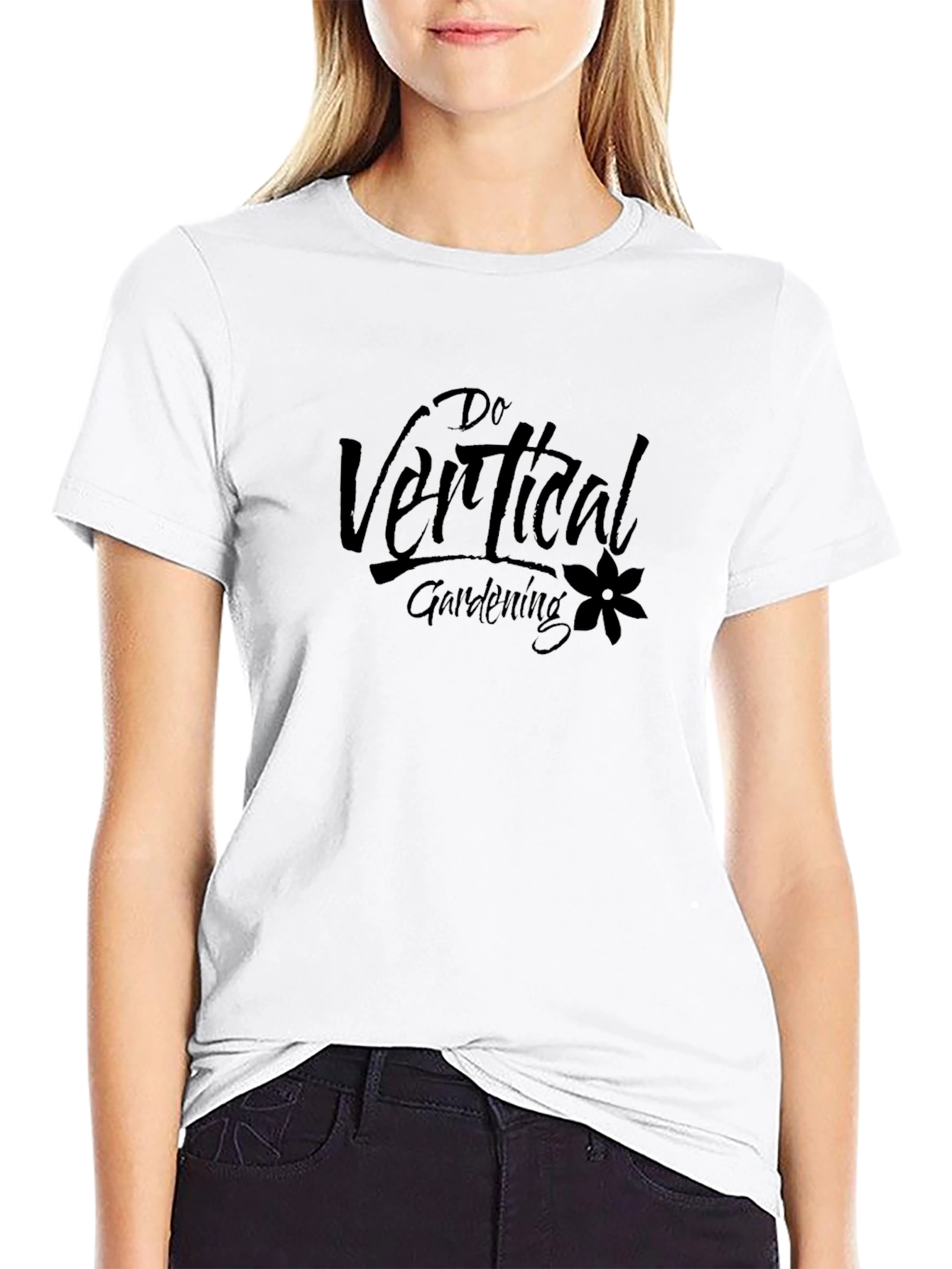 Do Vertical Gardening Black Graphic T-Shirt
