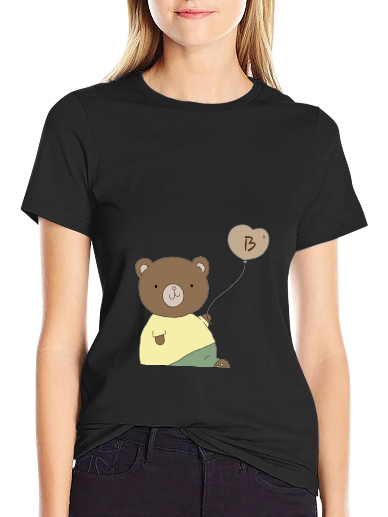 Cute Bear with Balloon Graphic Tee