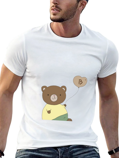 Cute Bear with Balloon Graphic Tee