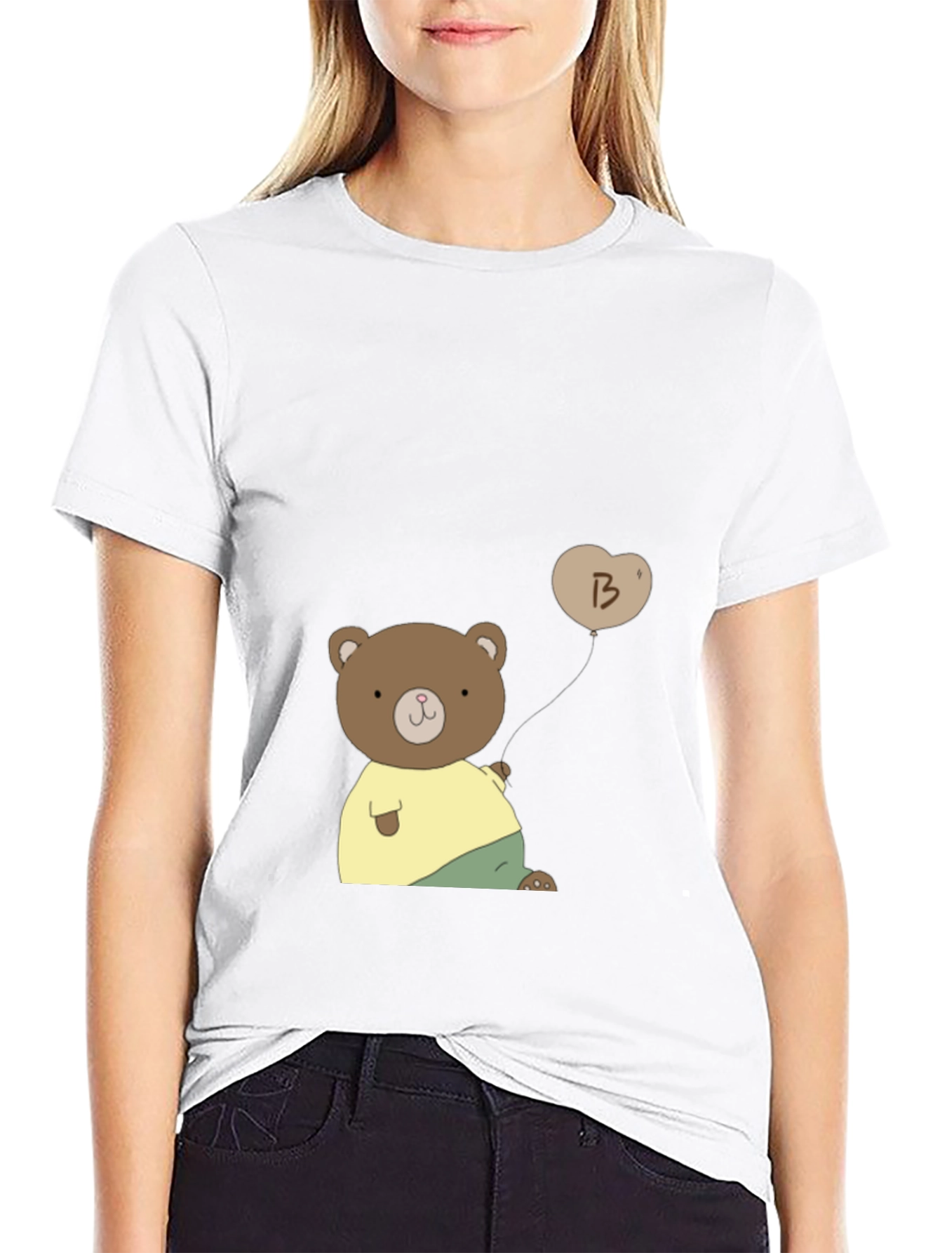 Cute Bear with Balloon Graphic Tee