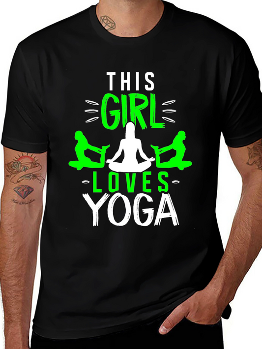 Yoga Lover T-Shirt - This Girl Loves Yoga Graphic Tee