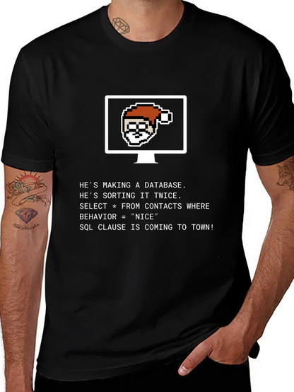 Programmer Santa SQL Christmas T-Shirt