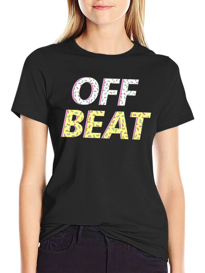 Off Beat Sprinkled T-Shirt - Novelty Graphic Tee