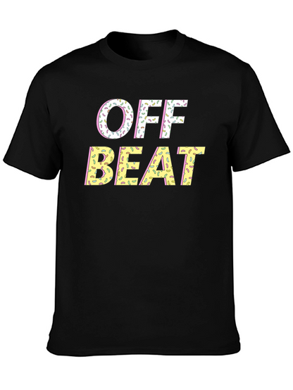 Off Beat Sprinkled T-Shirt - Novelty Graphic Tee