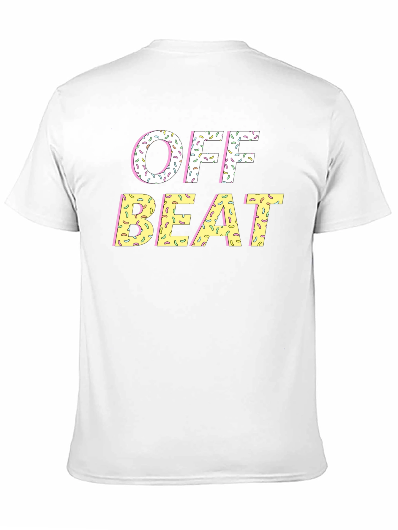 Off Beat Sprinkled T-Shirt - Novelty Graphic Tee