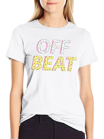 Off Beat Sprinkled T-Shirt - Novelty Graphic Tee