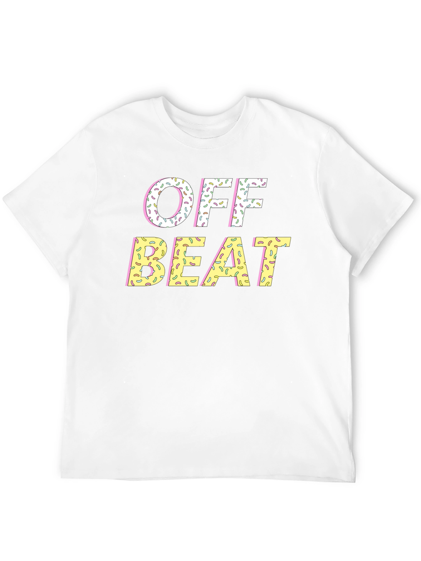 Off Beat Sprinkled T-Shirt - Novelty Graphic Tee