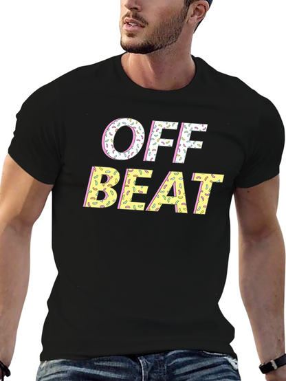 Off Beat Sprinkled T-Shirt - Novelty Graphic Tee