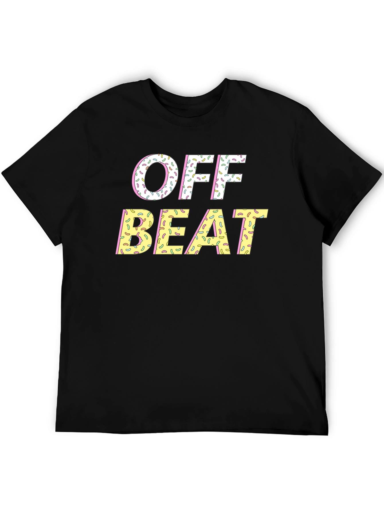 Off Beat Sprinkled T-Shirt - Novelty Graphic Tee