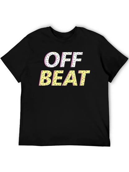 Off Beat Sprinkled T-Shirt - Novelty Graphic Tee