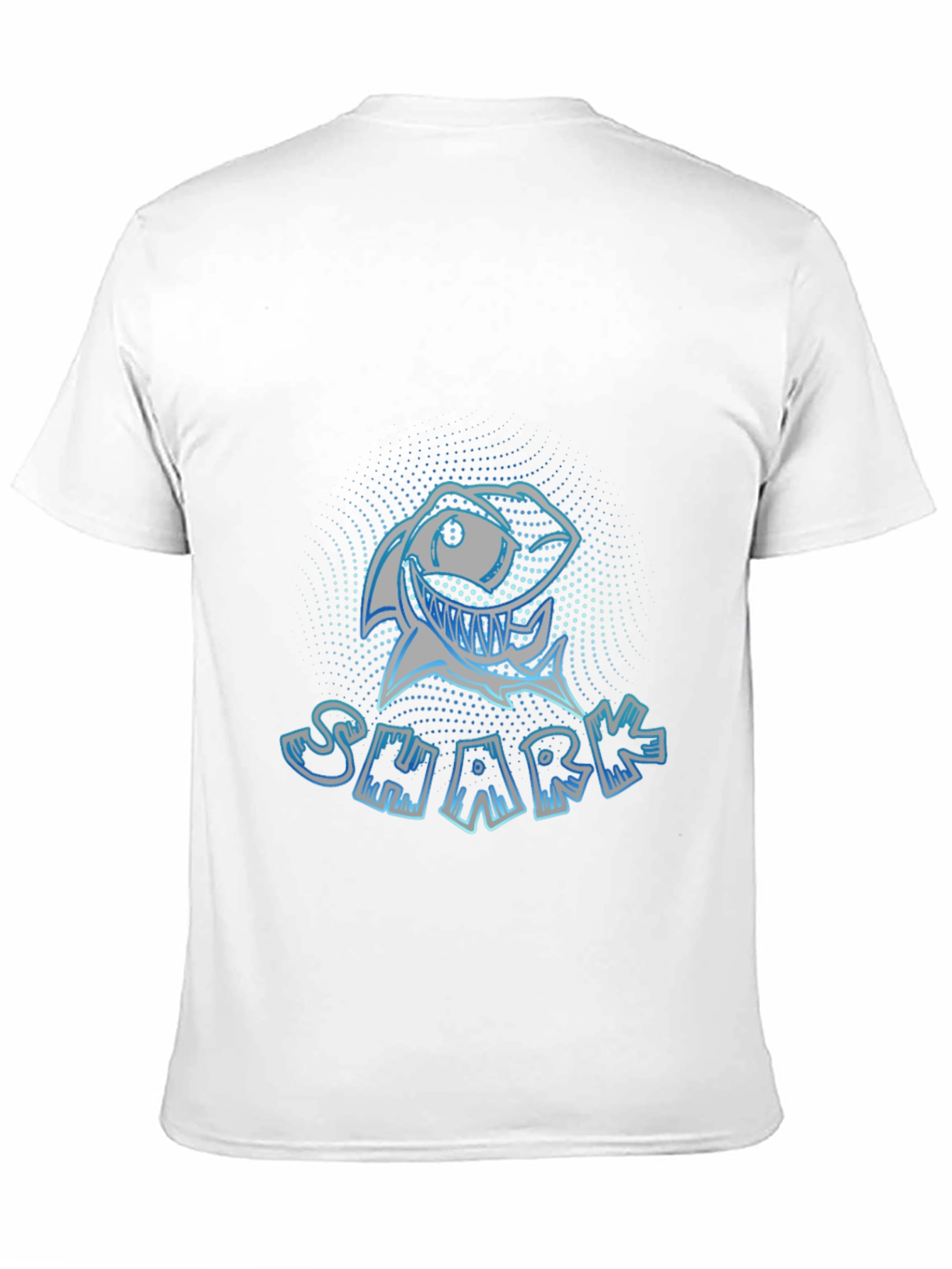 Mens Black Graphic T-Shirt - Shark Design