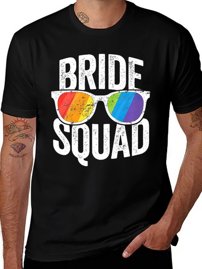 Bride Squad Rainbow Sunglasses T-Shirt