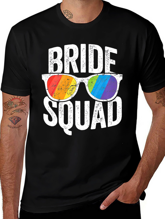 Bride Squad Rainbow Sunglasses T-Shirt