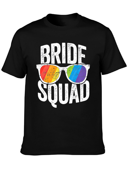 Bride Squad Rainbow Sunglasses T-Shirt