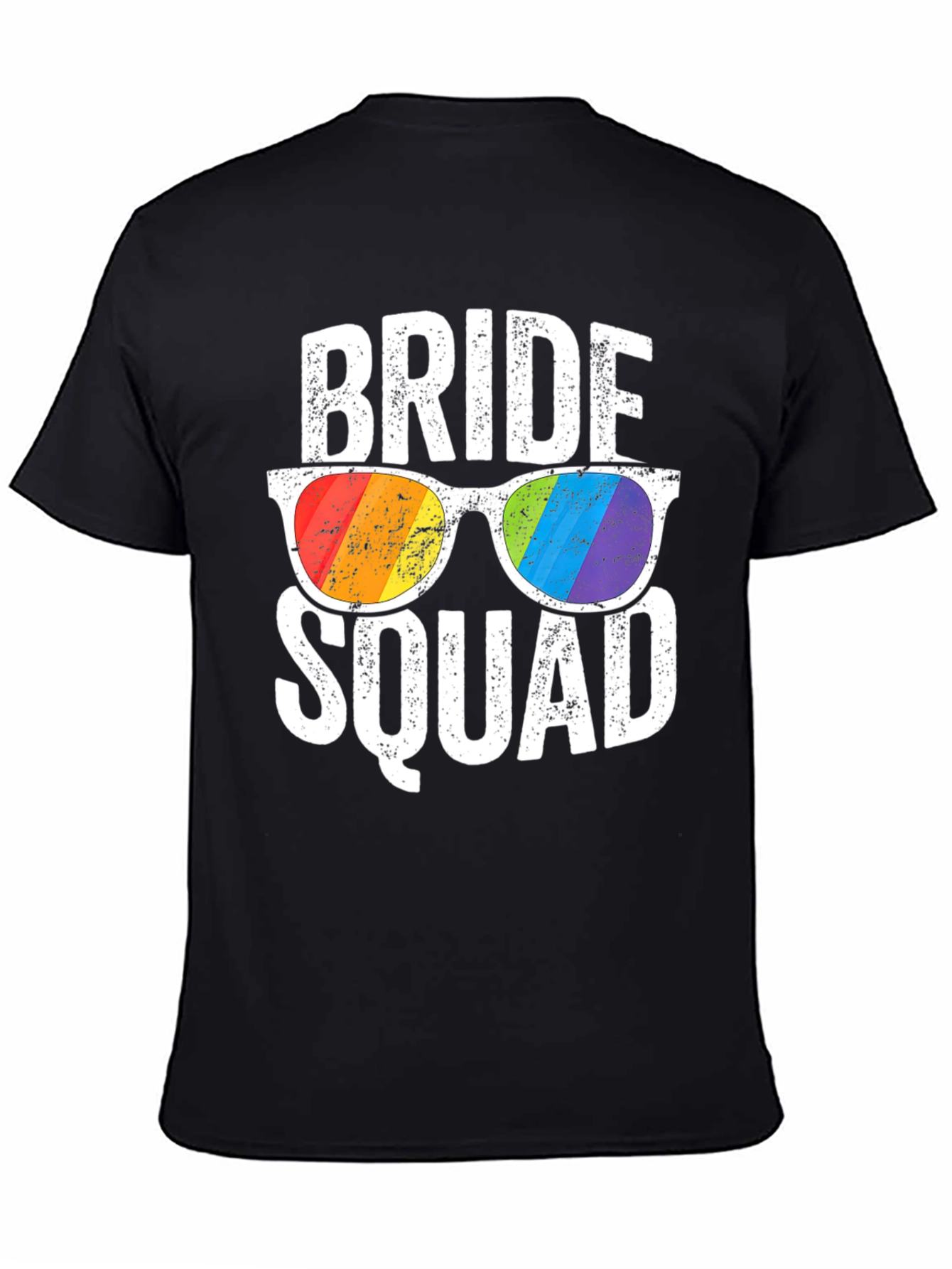 Bride Squad Rainbow Sunglasses T-Shirt