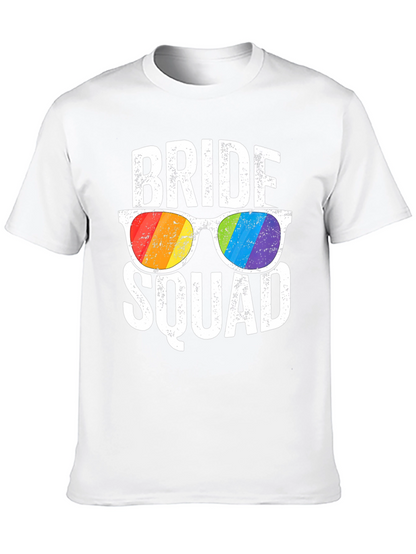 Bride Squad Rainbow Sunglasses T-Shirt